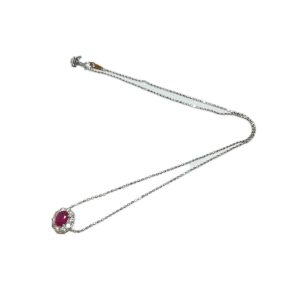 Pt900（プラチナ900） ルビーネックレス